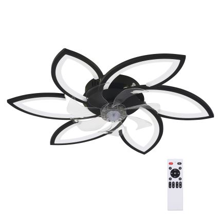 Brilagi - Светодиодный регулируемый потолочный светильник с вентилятором LED/50W/230V 3000-6500K черный + дистанционное управление