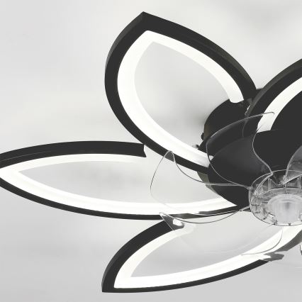 Brilagi - Светодиодный регулируемый потолочный светильник с вентилятором LED/50W/230V 3000-6500K черный + дистанционное управление