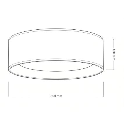 Brilagi - Диммируемый потолочный LED‑светильник VELVET SMARTIX, LED 36 Вт/230 В, 3000–6000K, диаметр 55 см, кремовый, Wi‑Fi Tuya Beacon + дистанционный пульт управления