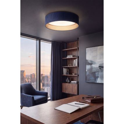 Brilagi - Диммируемый LED-потолочный светильник VELVET SMART VARI LED/36W/230V 3000-6500K Ø 55 см синий/золотой + пульт дистанционного управления