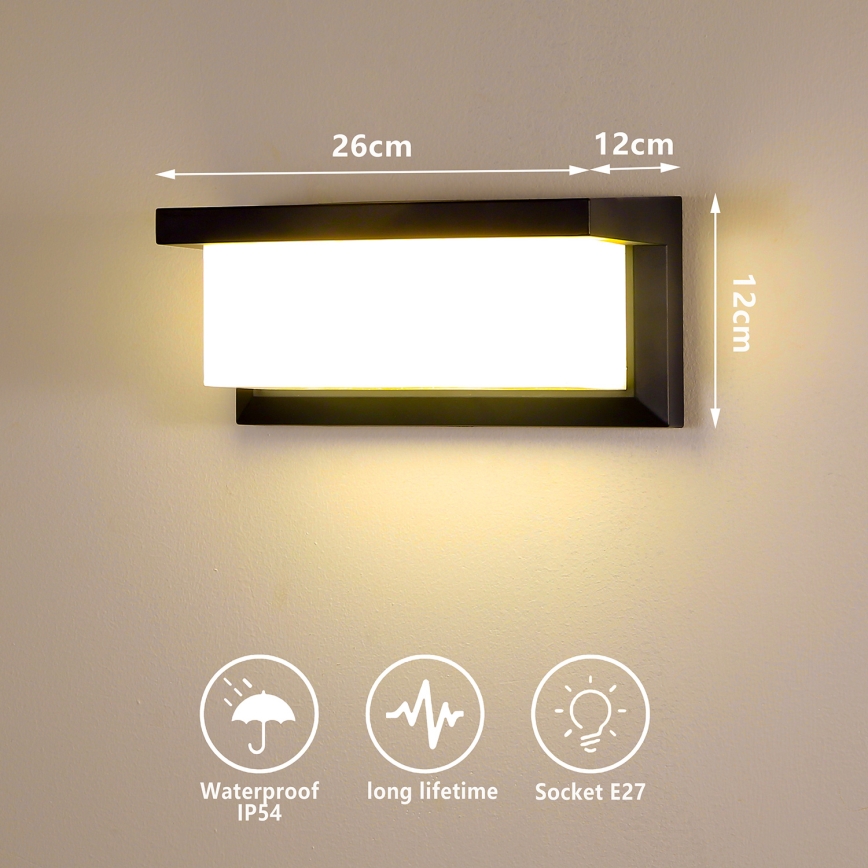 Brilagi - диммируемый LED настенный уличный светильник BRICKY 1xE27/6W/230V 2700-6500K IP54 černá
