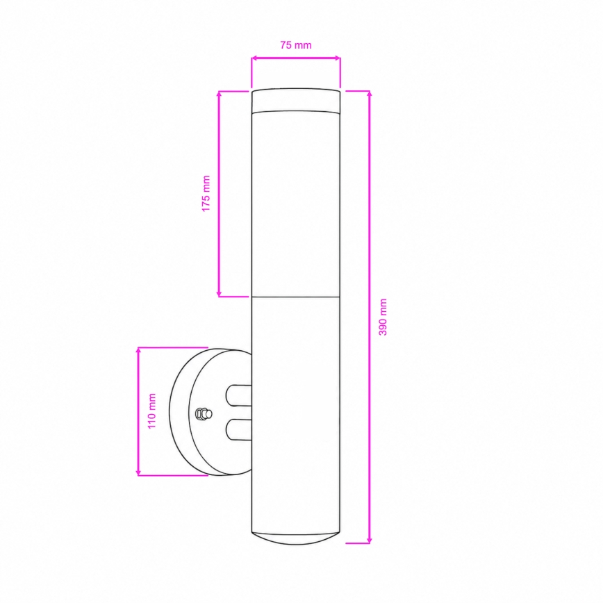 BRILAGI - LED диммируемый уличный настенный светильник ELIA 1xE27/6W/230V 2700-6500K IP44 Wi-Fi матовый хром