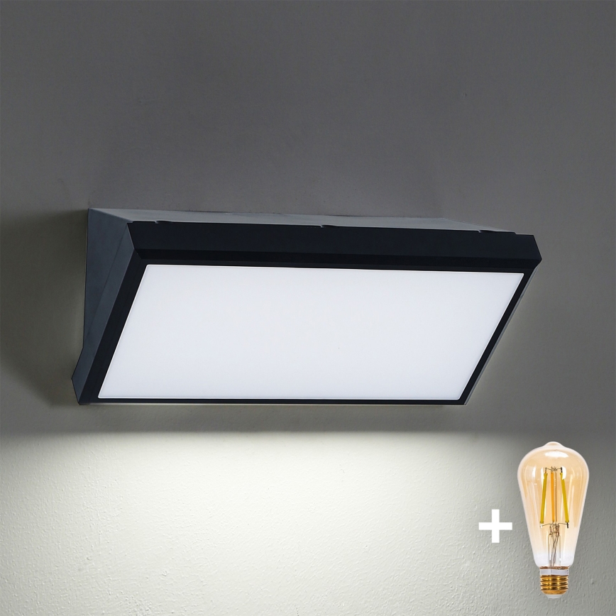 Brilagi - LED диммируемый уличный настенный светильник TRIANGLE 1xE27/6W/230V 2700-6500K IP65 черный
