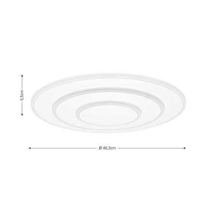 Brilagi - Світлодіодний регульований стельовий світильник MODERN LED/58W/230V 2700-6500K діам. 46,3 см + пульт дистанційного керування
