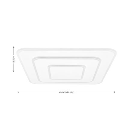 Brilagi - Світлодіодний регульований стельовий світильник MODERN LED/72W/230V 2700-6500K 46,6x46,6 см + дистанційне керування