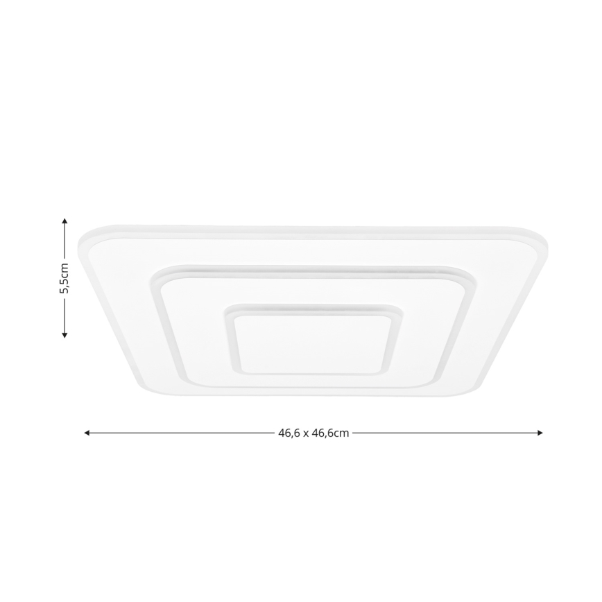 Brilagi - Світлодіодний регульований стельовий світильник MODERN LED/72W/230V 2700-6500K 46,6x46,6 см + дистанційне керування