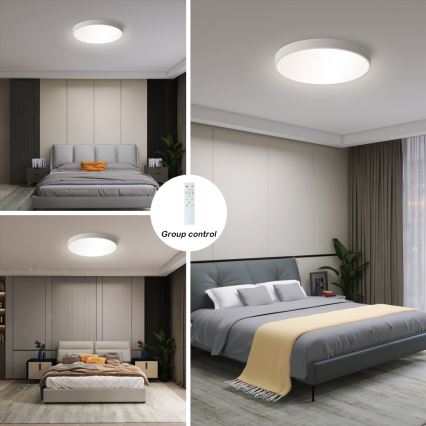Brilagi - Світлодіодний регульований стельовий світильник POOL SMART LED/48W/230V 40 см 3000-6000K Wi-Fi Tuya + пульт дистанційного керування білий