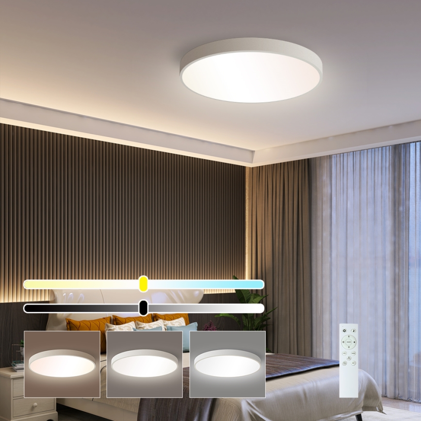 Brilagi - Світлодіодний регульований стельовий світильник POOL SMART LED/48W/230V 40 см 3000-6000K Wi-Fi Tuya + пульт дистанційного керування білий