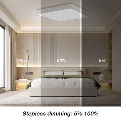 Brilagi - Світлодіодний регульований стельовий світильник POOL SQUARE LED/36W/230V 3000-6000K 40x40 см білий + дистанційне керування