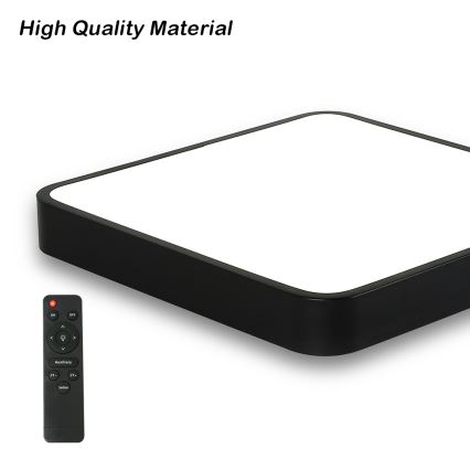 Brilagi - Світлодіодний регульований стельовий світильник POOL SQUARE LED/36W/230V 3000-6000K 40x40 см чорний + дистанційне керування