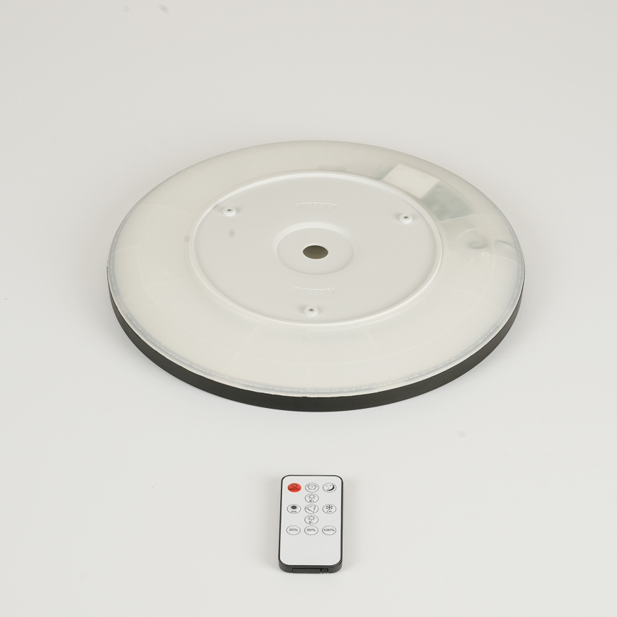 Brilagi - Світлодіодний регульований стельовий світильник ULTRA SLIM LED/18W/230V 2700-6500K діам. 30 см чорний + пульт дистанційного керування