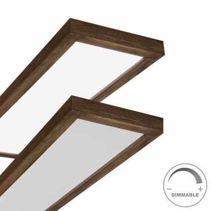 Brilagi - Світильник для ванної кімнати з LED-діммером WOODY FRAME LED/50W/230V дуб горіх 120x30 см 3000-6000K IP44 + дистанційне керування