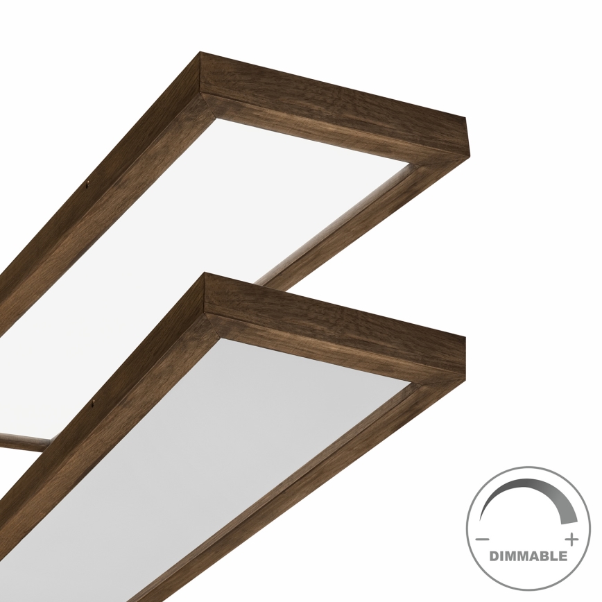 Brilagi - Світильник для ванної кімнати з LED-діммером WOODY FRAME LED/50W/230V дуб горіх 120x30 см 3000-6000K IP44 + дистанційне керування