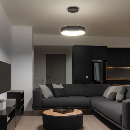 Brilagi - димований підвісний світильник на тросі FALCON LED/40W/230V 3000-6500K, діаметр 45 см, чорний + дистанційне керування