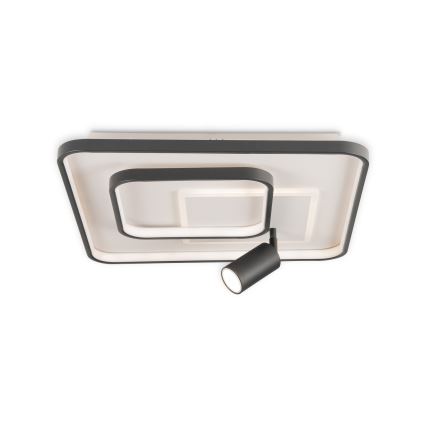 BRILAGI - LED стельовий світильник UNITY з регулюванням яскравості LED/75W/230V + 1xGU10/3W 3000-6000K 50x50 cm білий/чорний + пульт дистанційного керування