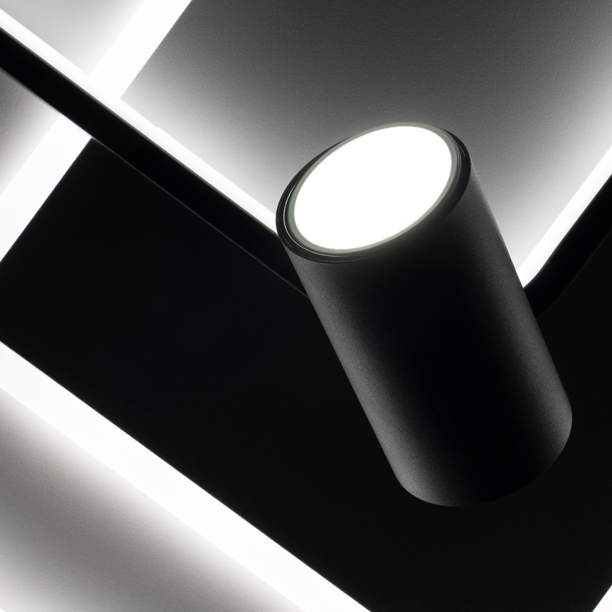 BRILAGI - LED стельовий світильник UNITY з регулюванням яскравості LED/75W/230V + 1xGU10/3W 3000-6000K 50x50 cm білий/чорний + пульт дистанційного керування