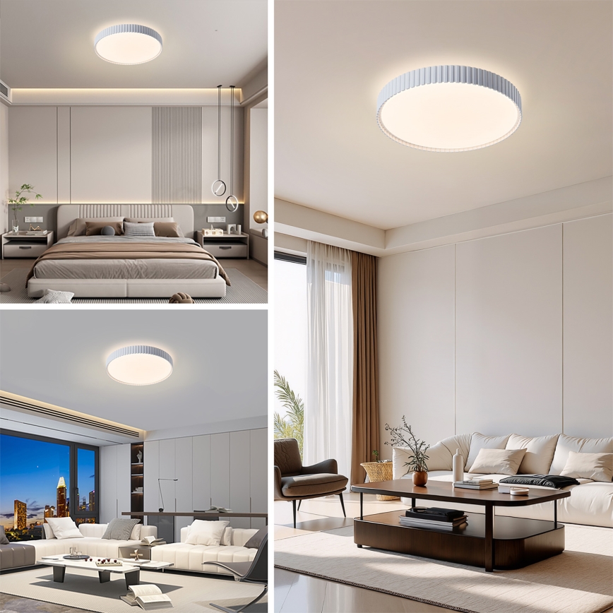 Brilagi - LED димований стельовий світильник CORVO LED/54W/230V 3000-6000K білий діаметр 40 см + пульт дистанційного керування
