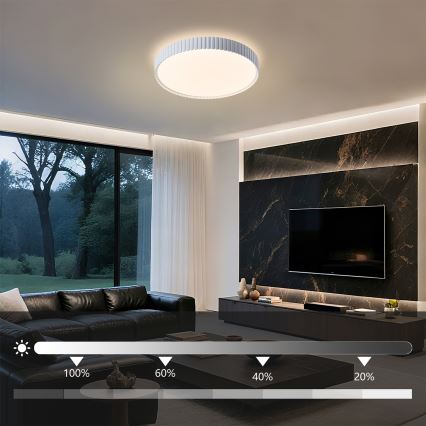 Brilagi - LED димований стельовий світильник CORVO LED/54W/230V 3000-6000K білий діаметр 40 см + пульт дистанційного керування