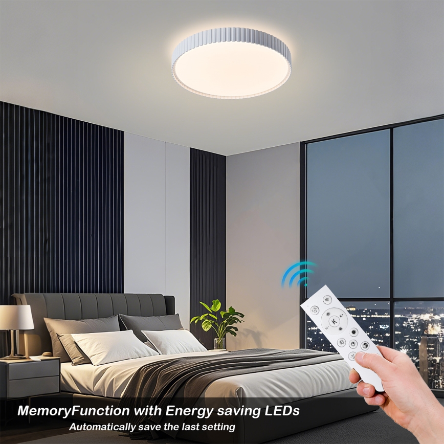 Brilagi - LED димований стельовий світильник CORVO LED/54W/230V 3000-6000K білий діаметр 40 см + пульт дистанційного керування