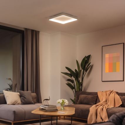 BRILAGI - LED димований стельовий світильник FALCON SLIM LED/50W/230V 3000-6500K 50x50 cm білий/бежевий + дистанційне керування
