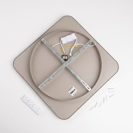 BRILAGI - LED димований стельовий світильник FALCON SLIM LED/50W/230V 3000-6500K 50x50 cm білий/бежевий + дистанційне керування
