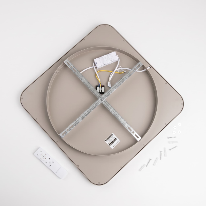 BRILAGI - LED димований стельовий світильник FALCON SLIM LED/50W/230V 3000-6500K 50x50 cm білий/бежевий + дистанційне керування