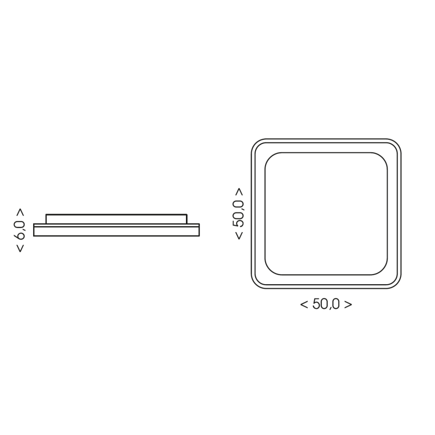 BRILAGI - LED димований стельовий світильник FALCON SLIM LED/50W/230V 3000-6500K 50x50 cm білий/бежевий + дистанційне керування