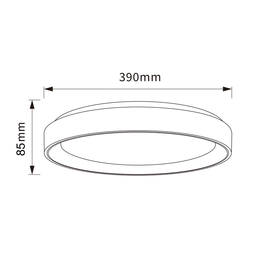 Brilagi - LED стельовий світильник з регулюванням яскравості FLOCO LED/48W/230V діам. 40 см декор під дерево/білий + пульт дистанційного керування