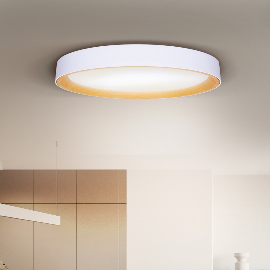 Brilagi - LED димований стельовий світильник LARIOS LED/72W/230V білий діаметром 59 см + пульт дистанційного керування