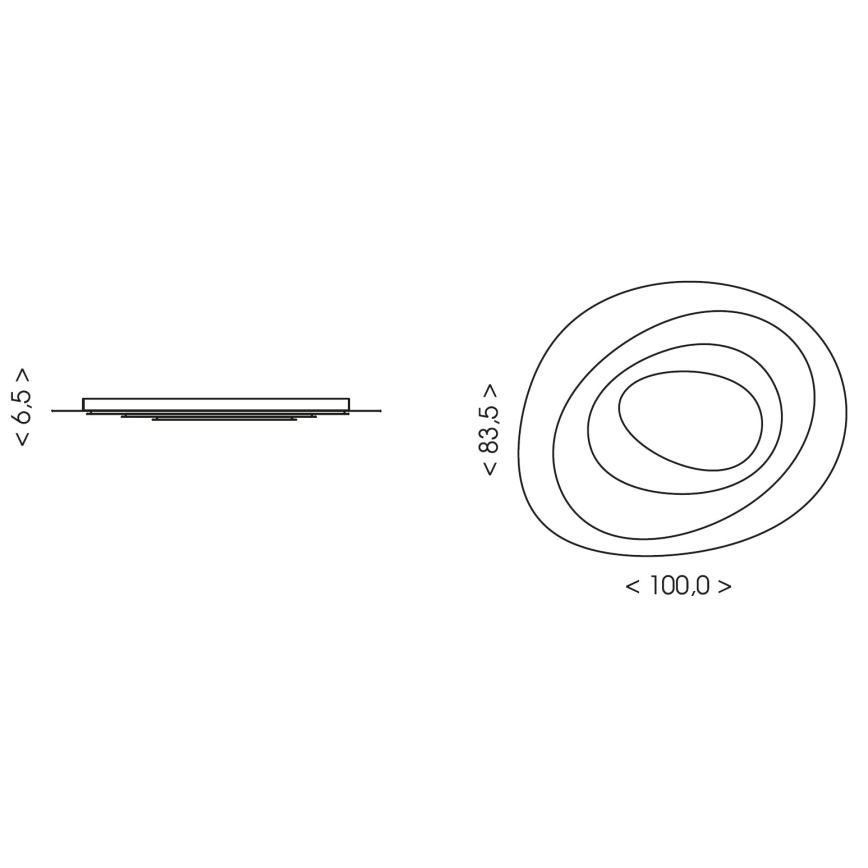 Brilagi - LED затемнюваний стельовий світильник MODERN MAXI LED/105W/230V 3000-6000K 83,5x1000 cm + пульт дистанційного керування