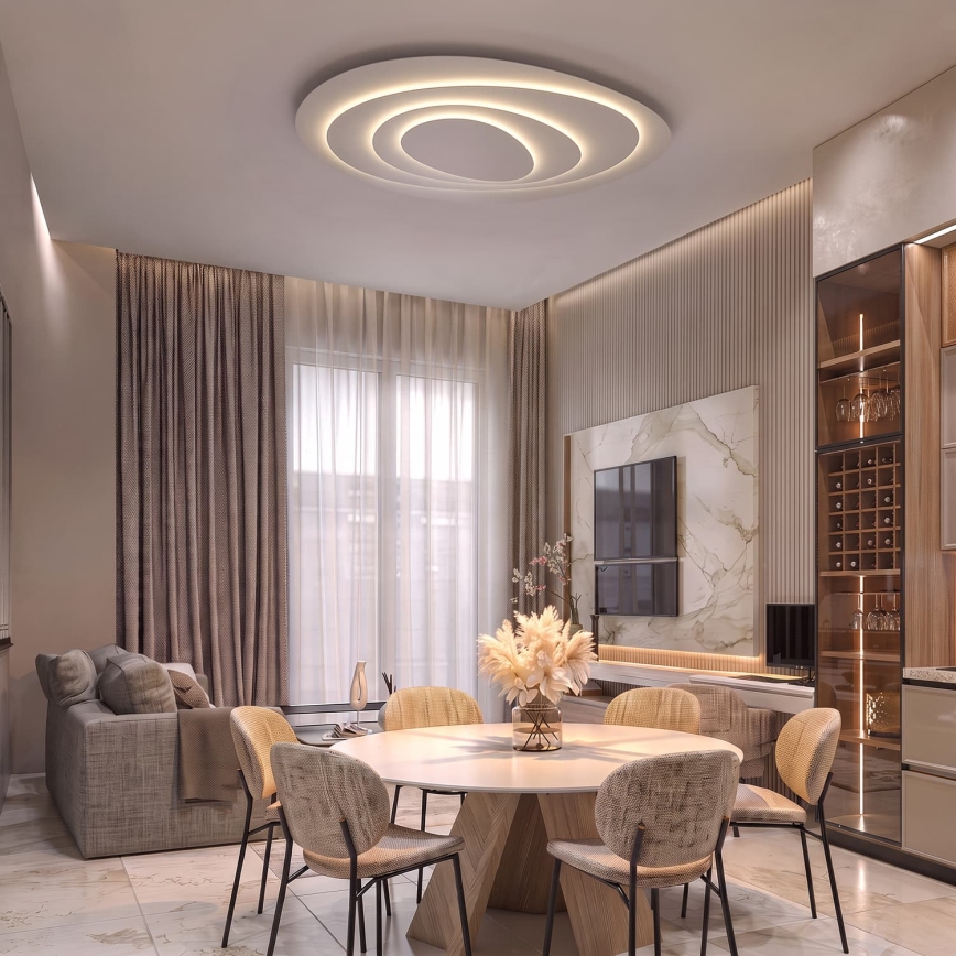BRILAGI - LED стельовий світильник з регулюванням яскравості MODERN MAXI LED/87W/230V 3000-6000K 67x80 см + пульт дистанційного керування