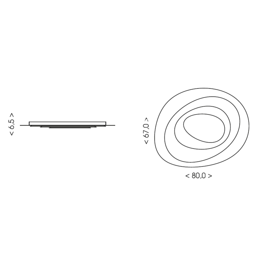 BRILAGI - LED стельовий світильник з регулюванням яскравості MODERN MAXI LED/87W/230V 3000-6000K 67x80 см + пульт дистанційного керування