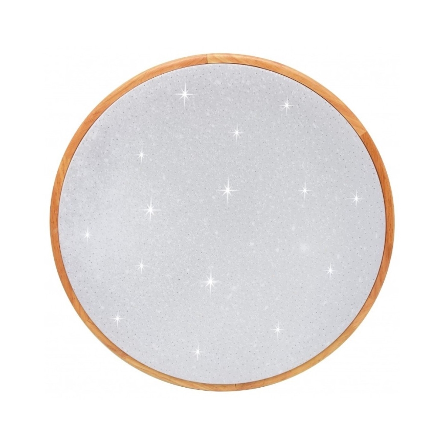 Brilagi - LED стельовий світильник з регульованою яскравістю PINE LED/24 Вт/230 В, дерев'яний, діаметр 42 см, 3000-6500K + пульт дистанційного керування