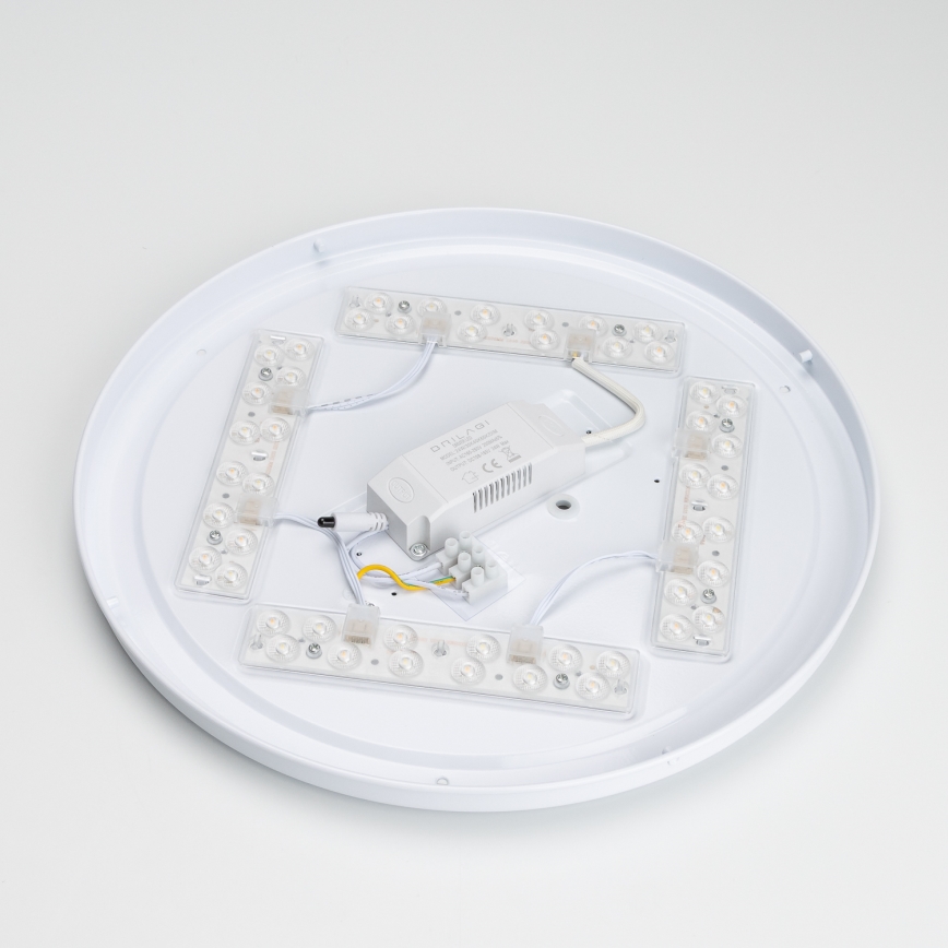 Brilagi - LED стельовий світильник з регульованою яскравістю PINE LED/24 Вт/230 В, дерев'яний, діаметр 42 см, 3000-6500K + пульт дистанційного керування