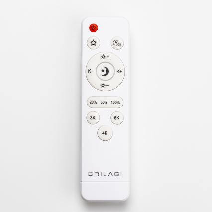 Brilagi - LED стельовий світильник з регульованою яскравістю PINE LED/24 Вт/230 В, дерев'яний, діаметр 42 см, 3000-6500K + пульт дистанційного керування