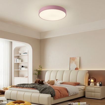 Brilagi - LED з регулюванням яскравості стельовий світильник POOL LED/48W/230V 3000-6000K діаметр 40 см рожевий + пульт дистанційного керування