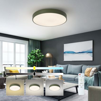 Brilagi - LED стельовий світильник POOL LED/60W/230V 3000-6000K діаметром 50 см зелений + пульт дистанційного керування