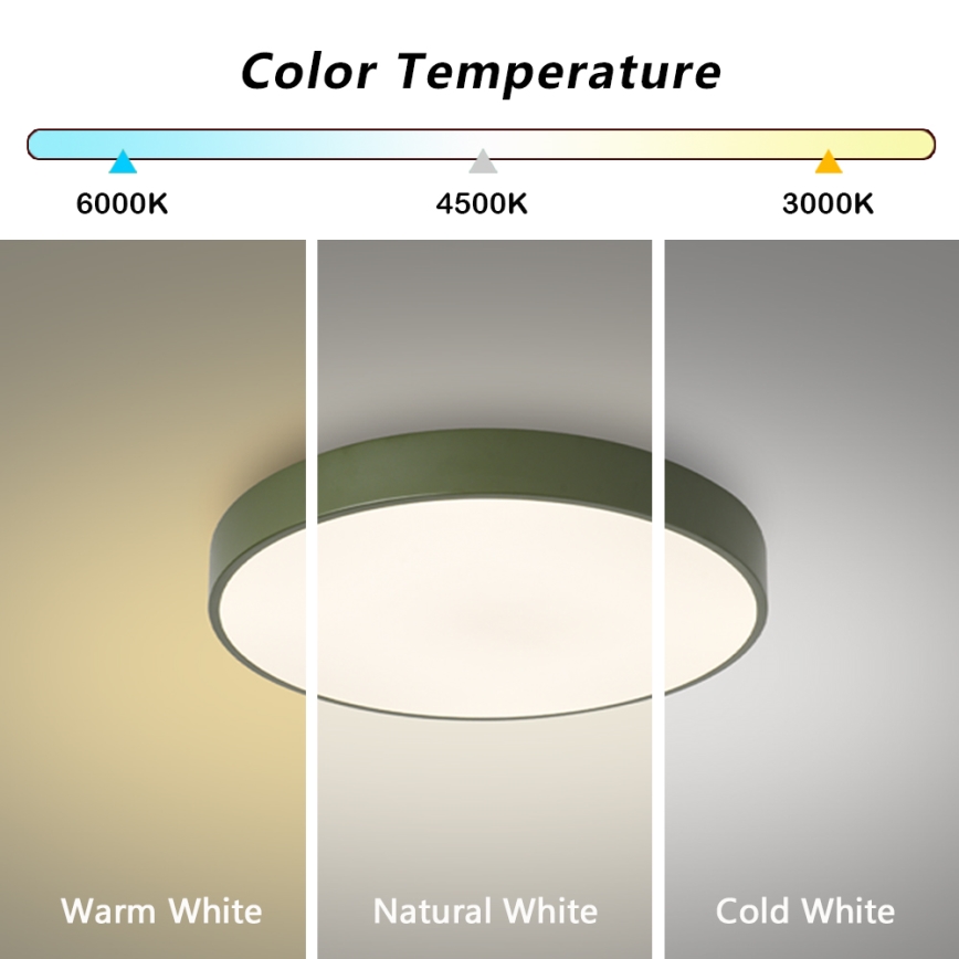 Brilagi - LED стельовий світильник POOL LED/60W/230V 3000-6000K діаметром 50 см зелений + пульт дистанційного керування
