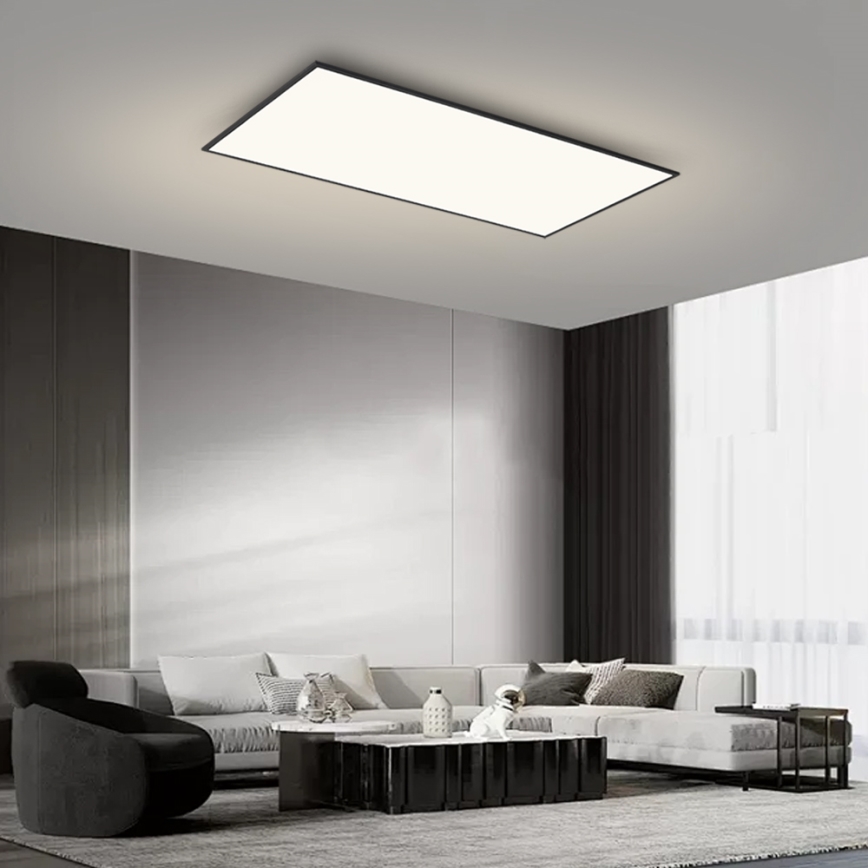 Brilagi - стельовий світильник LED з регулюванням яскравості SLIMFRAME LED/80W/230V 120x60 cm 3000-6000K чорний + пульт дистанційного керування