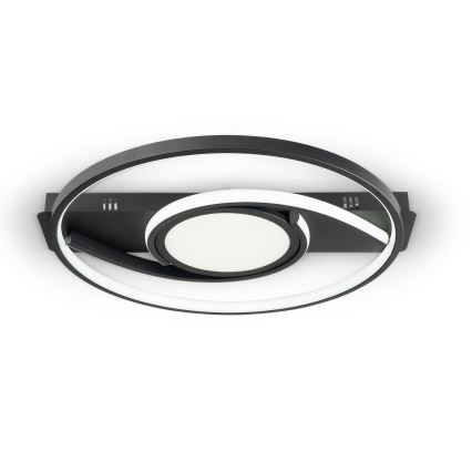Brilagi - LED стельовий світильник TWIRL, з можливістю затемнення, 38 Вт/230 В, 3000-6000 К, чорний + пульт дистанційного керування