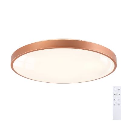 BRILAGI - LED стельовий світильник із регулюванням яскравості GLASS POOL DOUBLE LED/80W/230V діаметром 60 см мідного кольору + дистанційне керування