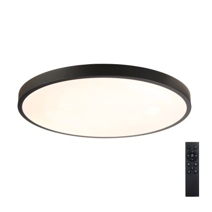 Brilagi - LED стельовий світильник з регулюванням яскравості GLASS POOL DOUBLE LED/80W/230V 3000-6000K 60 cm чорний + пульт дистанційного керування