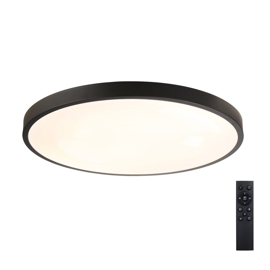 Brilagi - LED стельовий світильник з регулюванням яскравості GLASS POOL DOUBLE LED/80W/230V 3000-6000K 60 cm чорний + пульт дистанційного керування