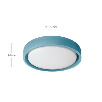 Brilagi - LED затемнюваний стельовий світильник MATTEO LED/48W/230V 3000-6500K, діаметр 41 см, бірюзовий + дистанційне керування