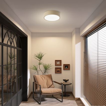 Brilagi - затемнюваний LED стельовий світильник POOL LED/18W/230V 3000-6000K 20 cm бежевий + пульт дистанційного керування