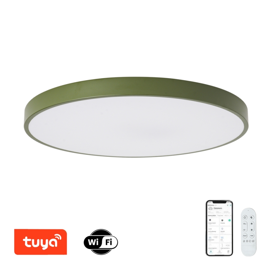 Brilagi - Світлодіодний світильник з регулюванням яскравості POOL SMART LED/100W/230V, діаметр 80 см, 3000-6000K, Wi-Fi Tuya + пульт дистанційного керування, зелений