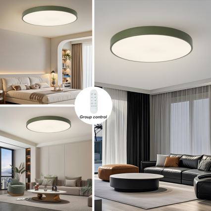 Brilagi - затемнюваний світильник POOL SMART LED/128W/230V, діаметр 100 см, Wi‑Fi Tuya + пульт дистанційного керування, зелений