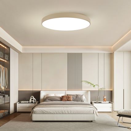 Brilagi - LED затемнюваний стельовий світильник POOL SMART LED/128W/230V 3000-6000K 100 cm бежевий Wi-Fi Tuya + пульт дистанційного керування