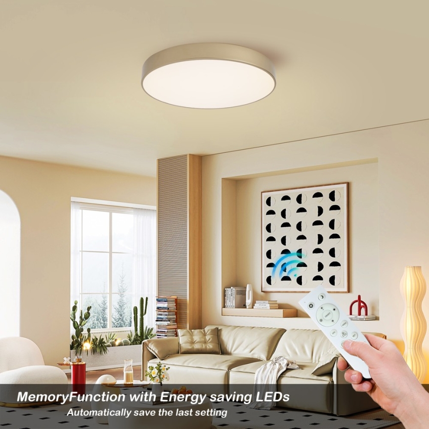 BRILAGI - LED стельовий світильник з регульованою яскравістю POOL SMART LED/60W/230V 3000-6000K діам. 50 см Wi-Fi Tuya золотистий + пульт дистанційного керування