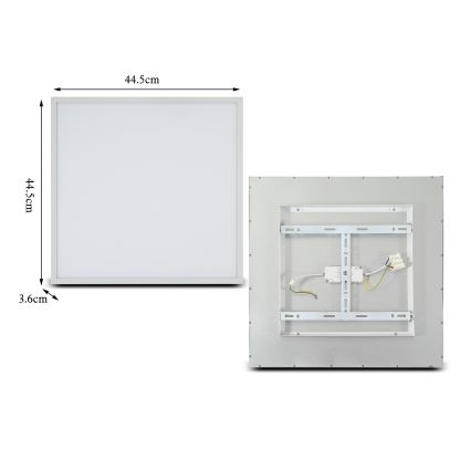 Brilagi - LED стельовий світильник із регулюванням яскравості SLIMFRAME LED/36W/230V 45×45 см 3000–6000 К білий + пульт дистанційного керування